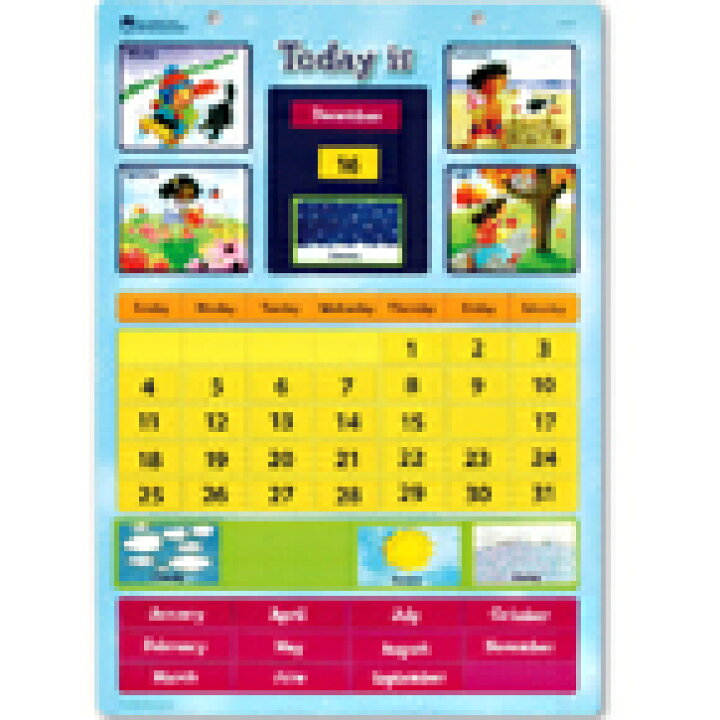 楽天市場 送料無料 マグネット式カレンダー Magnetic Learning Calendar 知育玩具 英語教室 英会話教室 こども英語 英語カレンダー 曜日 日付 季節 月 英単語 The English Store