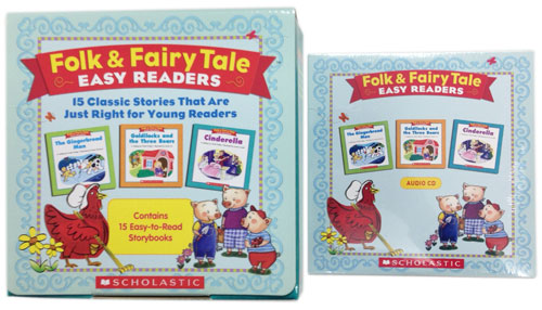 おとぎ話を易しく書いたリ-ダ-15冊とCDのセット 送料無料 Folk Fairy Tale Easy Readers 安い 激安 プチプラ 高品質 + 子ども英語 多読 メーカー公式ショップ 英単語 英語リーダー CD 絵本15冊