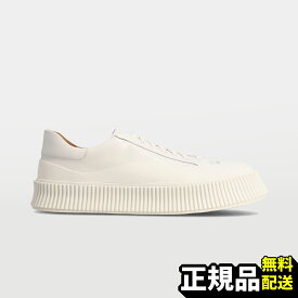 【新品 正規品】関税込み ジルサンダー JIL SANDER フラット LOW スニーカー 本革 メンズ スニーカー ホワイト J32WS0018 P4833 102