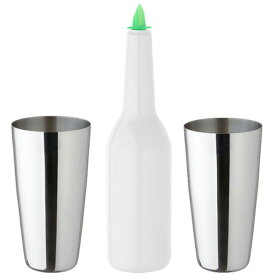 【フレアーバーテンダー練習3点セット】【ニューフレアボトル1本・ティン2個の3点セット】 バーテンダーセット/フレアバーテンディング/バー用品