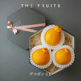 【寒中見舞いに】THE FRUITS デコポン 3玉 香川県 愛媛県 和歌山県 熊本県 等級 赤秀 中大玉（2L） 以上 高級 内祝い お返し 出産内祝い 内祝 快気祝い 結婚内祝い 贈り物 お中元 お供え 甘平 不知火 フルーツ 果物 希少 柑橘 蜜柑 みかん 贈答用 贈答品 最高級