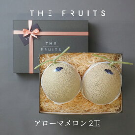 【寒中見舞いに】THE FRUITS アローマメロン 2玉 静岡県産 等級白 1.3kg 以上 メロン 贈り物 出産祝い マスクメロン 内祝い 果物 ギフト お返し 贈答用 高級 贈答品 出産内祝い 入学内祝い 快気祝い 結婚祝い 結婚内祝い 食べ物 御中元 お中元