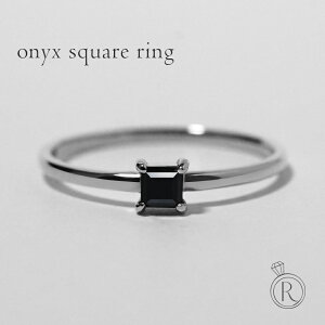 【11/28午後値上げ実施】 リング プラチナ Pt レディース 指輪 女性用 ジュエリー プレゼント レディース ブラックオニキス リング 重ね付け スタック 四角 プラチナ 指輪 8月の誕生石 黒瑪瑙