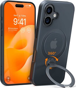 y|Cg15{Iz TORRAS iPhone17 / iPhone17Pro / iPhone17ProMax / Air / iPhone16 / iPhone16Pro P[X O X^h Ostand Q3 Spin MagSafeΉ Ki ϏՌ Xgbvz[t Yی  }bg 