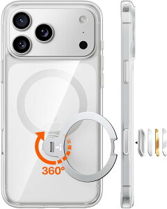 iPhone18 Pro ProMax �P�[�X TORRAS ���K�i �����O�t�� �X�^���h MagSafe�Ή� �ϏՌ� �X�}�z�P�[�X 360°��] ���^ �y�� �w��h�~ iPhone17 Pro ProMax Air 16 16Pro �e�@��p Ostand Q3 Spin