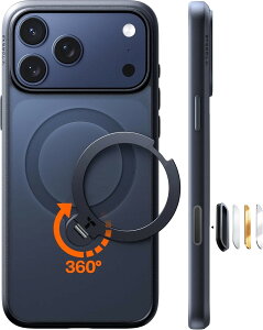 TORRAS iPhone18 Pro ProMax �P�[�X �����O�t�� �X�^���h 360°��] MagSafe�Ή� �ϏՌ� �X�}�z�P�[�X ���^ �y�� �w��h�~ iPhone17 Pro ProMax 16 16Pro �Ή� Ostand Q3 Spin ���K�i
