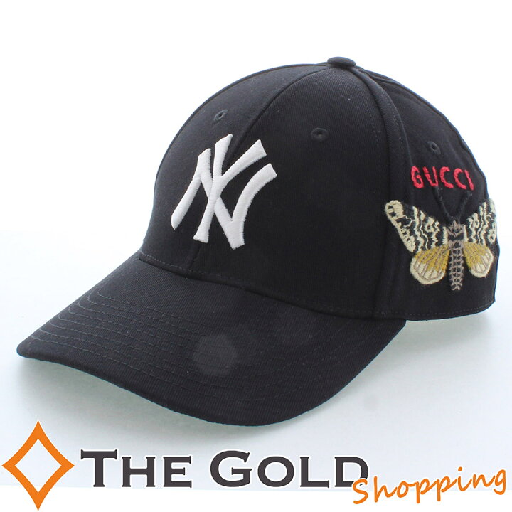 楽天市場】グッチ GUCCI コラボ NY ベースボールキャップ 野球帽 蛾 