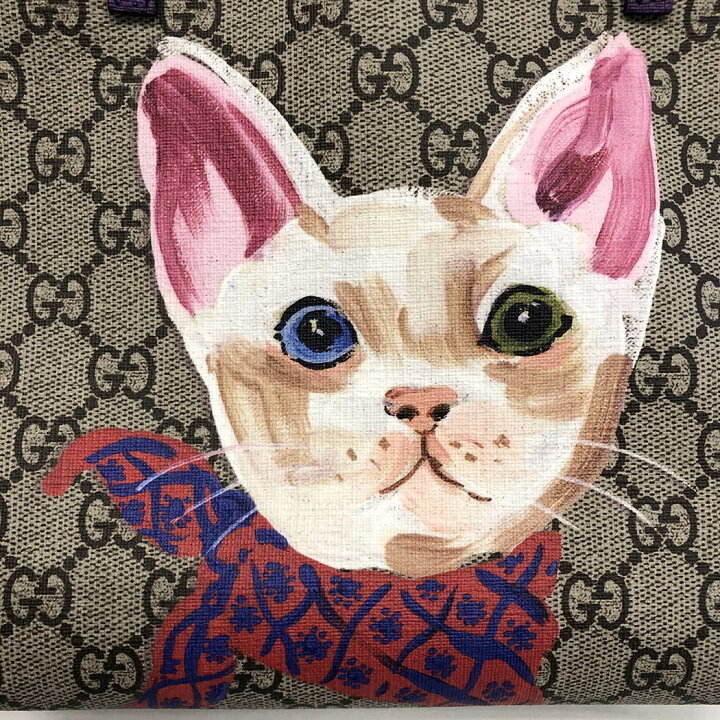 楽天市場】グッチ チルドレンズ トートバッグ 猫 キャット プリント 