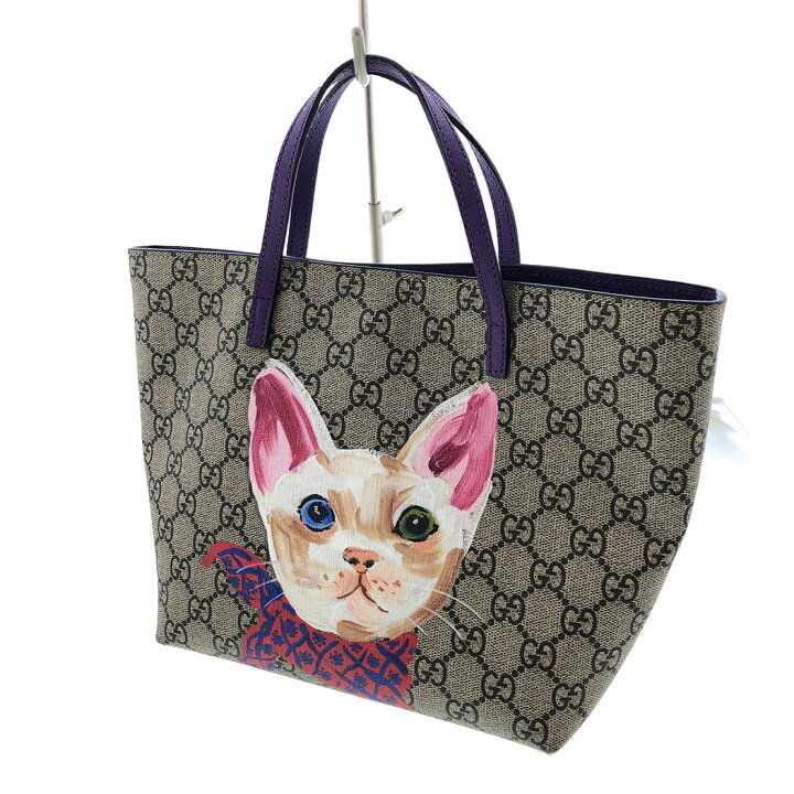 楽天市場】グッチ チルドレンズ トートバッグ 猫 キャット プリント  