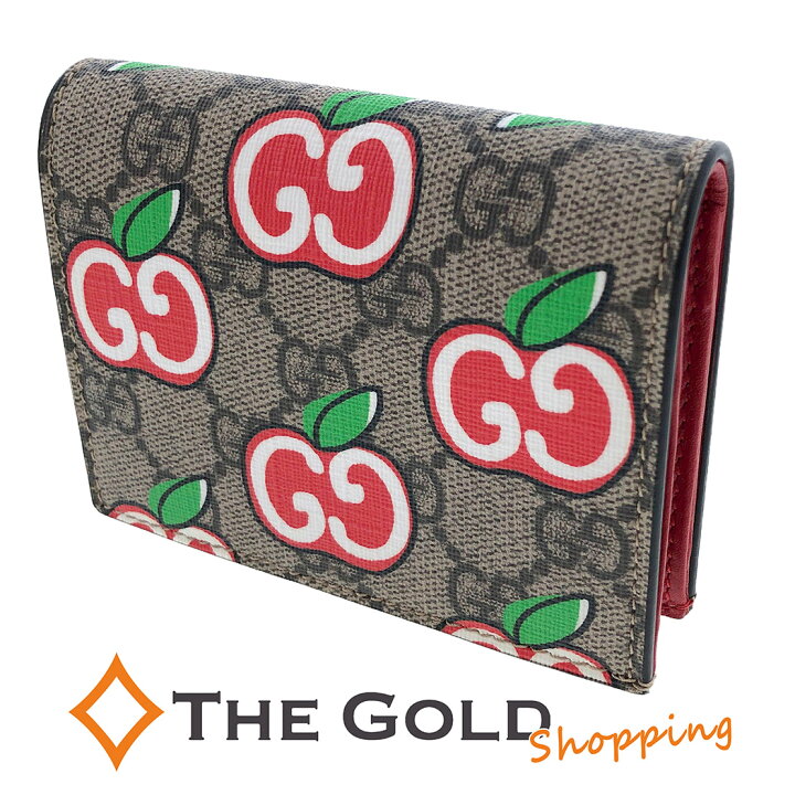 楽天市場】グッチ GGアップル 二つ折り財布 624641 GGスプリーム 