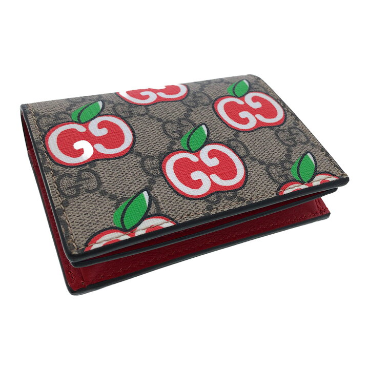 楽天市場】グッチ GGアップル 二つ折り財布 624641 GGスプリーム 