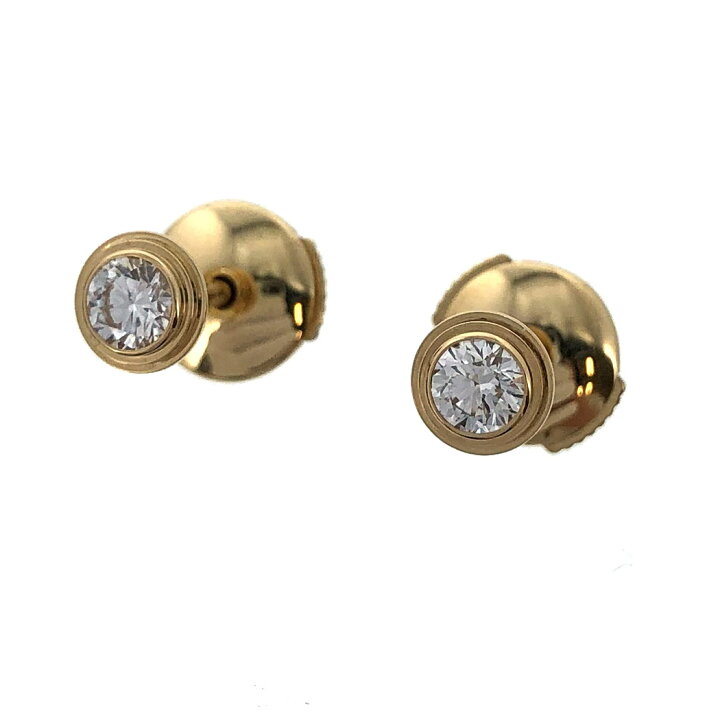 楽天市場】カルティエ ダムール イヤリング ミディアム ピアス 0.26ct 