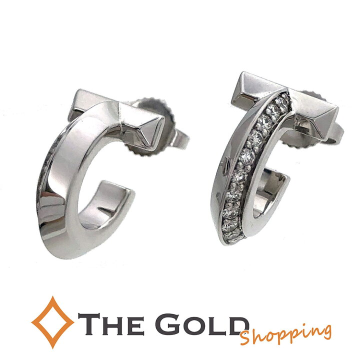 楽天市場】Tiffany&Co. Tワン フープ ピアス 69783031 K18 750 WG 