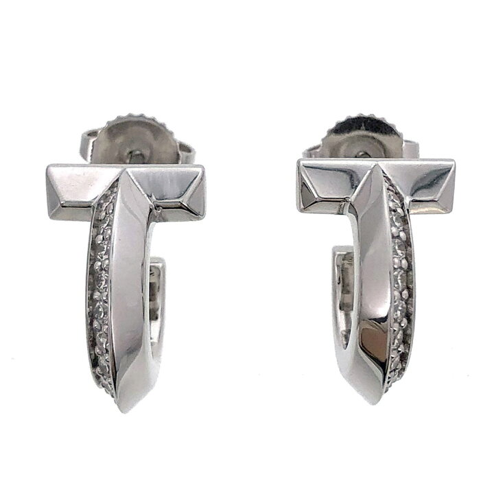 楽天市場】Tiffany&Co. Tワン フープ ピアス 69783031 K18 750 WG 