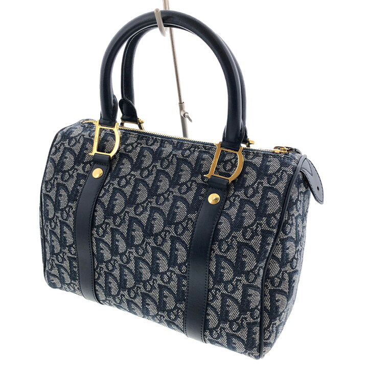 楽天市場】Christian Dior トロッター ミニボストンバッグ ブルー  