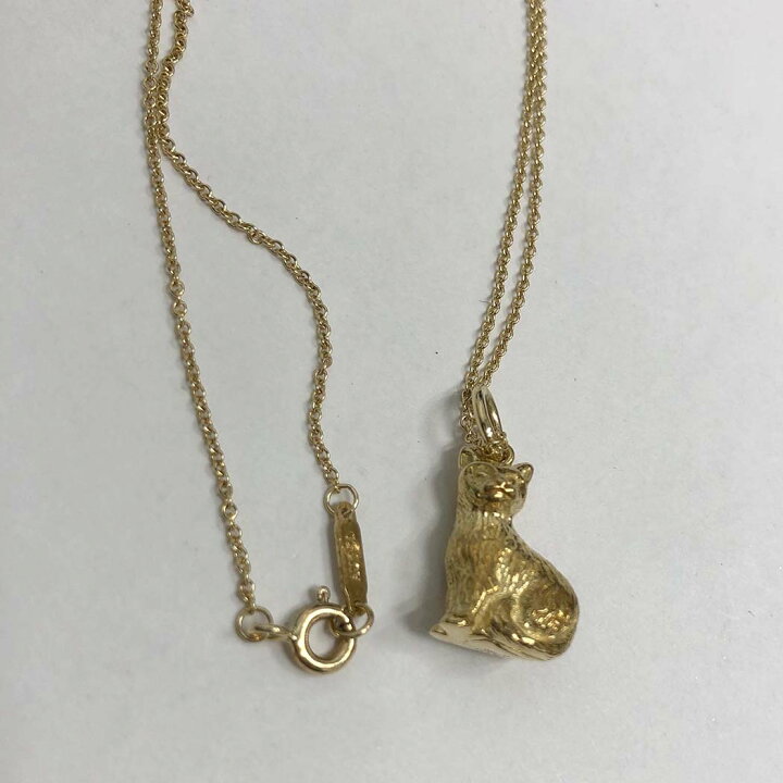 楽天市場】Tiffany&Co. キャットモチーフ ネックレス K18 YG 750  