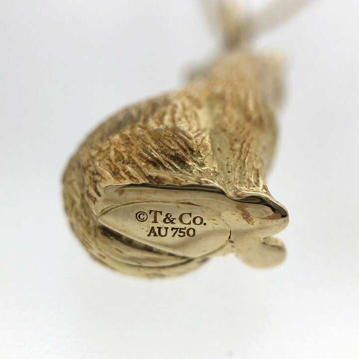 楽天市場】Tiffany&Co. キャットモチーフ ネックレス K18 YG 750  