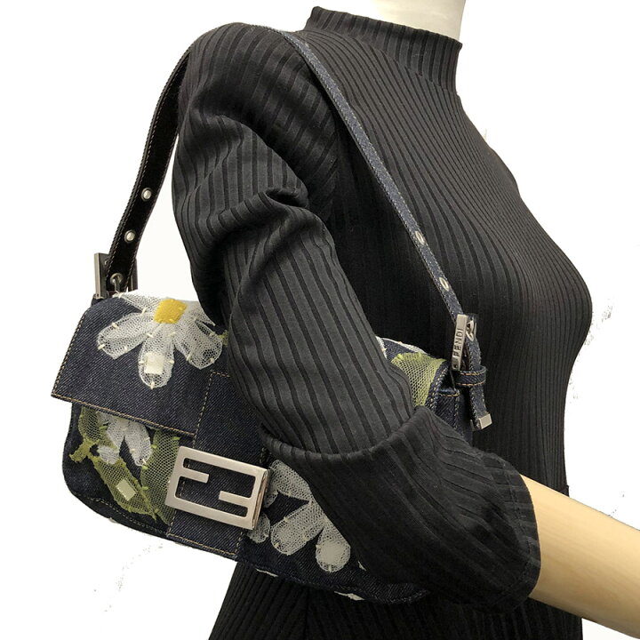 楽天市場】FENDI マンマバケット デニム 花 レース 刺繍 肩掛け ワン 