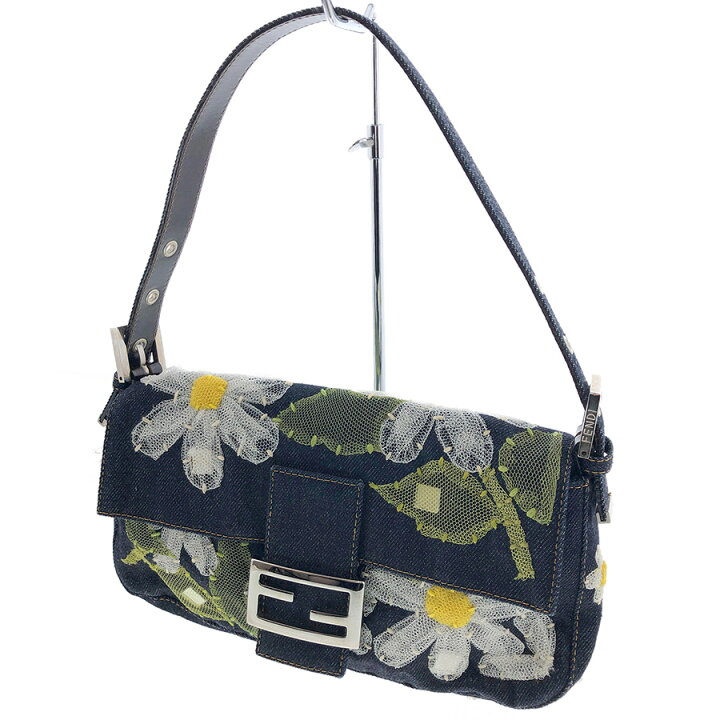 楽天市場】FENDI マンマバケット デニム 花 レース 刺繍 肩掛け ワン  