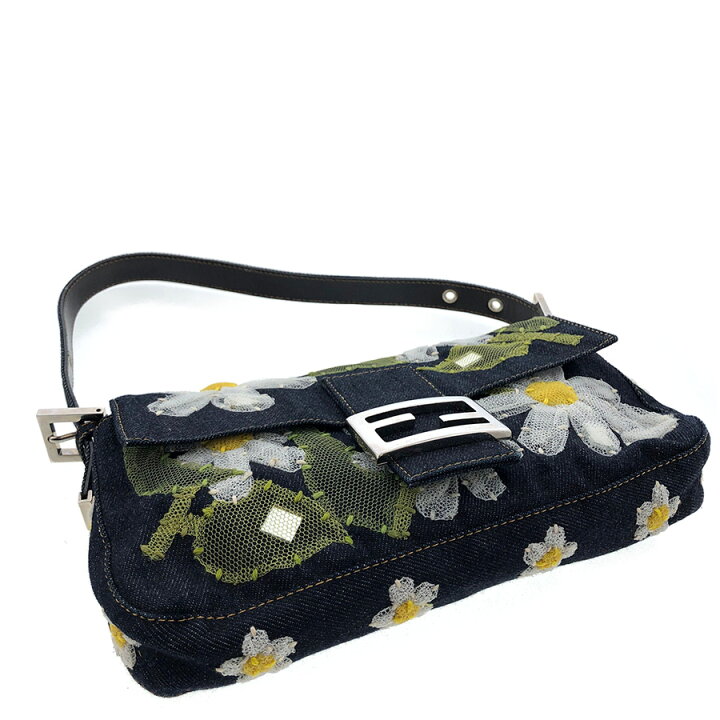 楽天市場】FENDI マンマバケット デニム 花 レース 刺繍 肩掛け ワン  