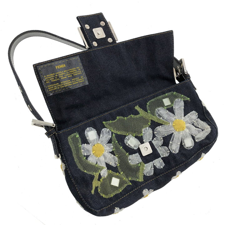 楽天市場】FENDI マンマバケット デニム 花 レース 刺繍 肩掛け ワン  
