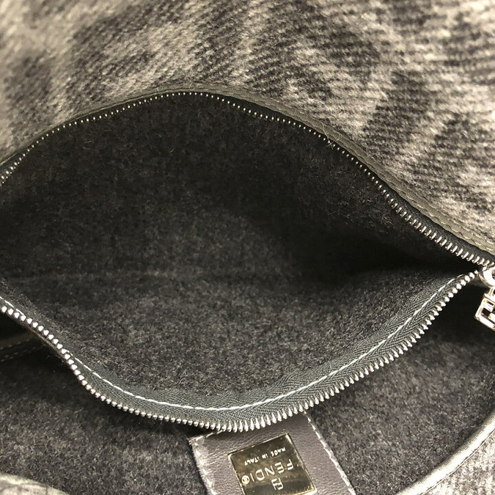 楽天市場】FENDI ズッカ マンマバケット カシミア カシミヤ グレー 