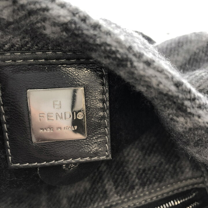 楽天市場】FENDI ズッカ マンマバケット カシミア カシミヤ グレー  