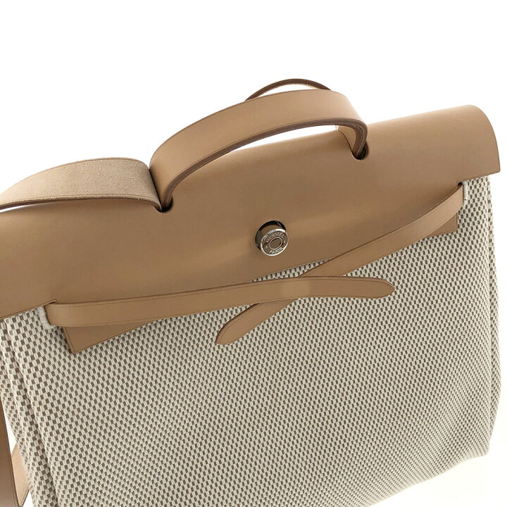 楽天市場】HERMES□エールバッグMM トワルGM キャンバス レザー 