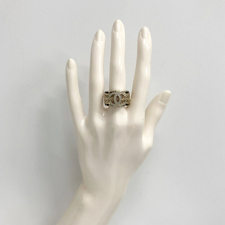 楽天市場】CHANEL□チェーンリング ラインストーン ココマーク 