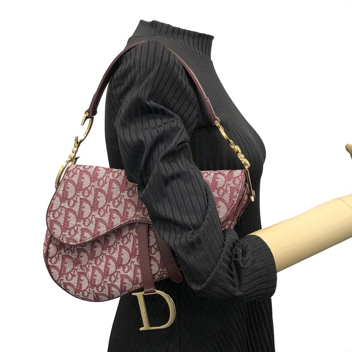 楽天市場】Christian Dior☆ サドルバッグ トロッター ロゴ キャンバス 
