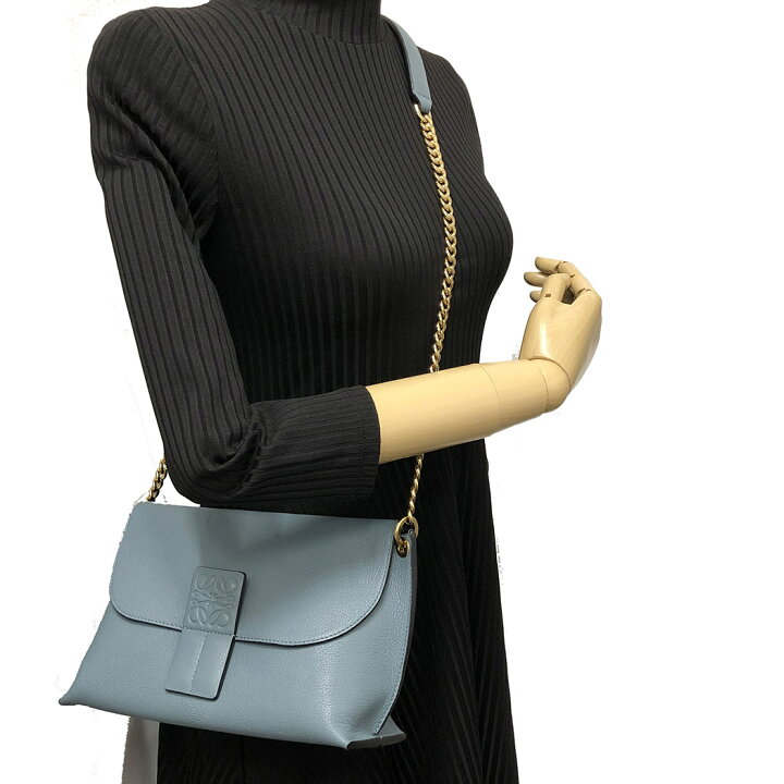 楽天市場】LOEWE□アベニューショルダーバッグ ストーンブルー レザー  