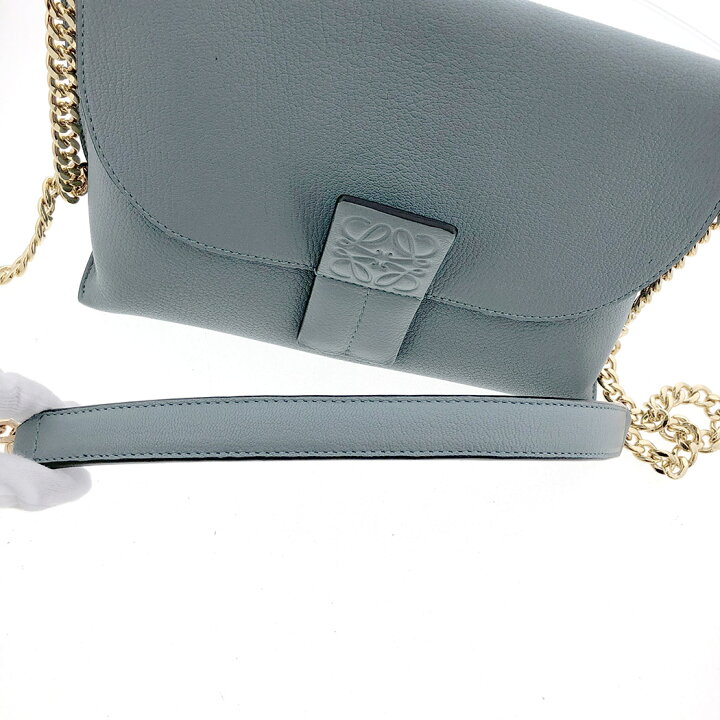 楽天市場】LOEWE□アベニューショルダーバッグ ストーンブルー レザー  