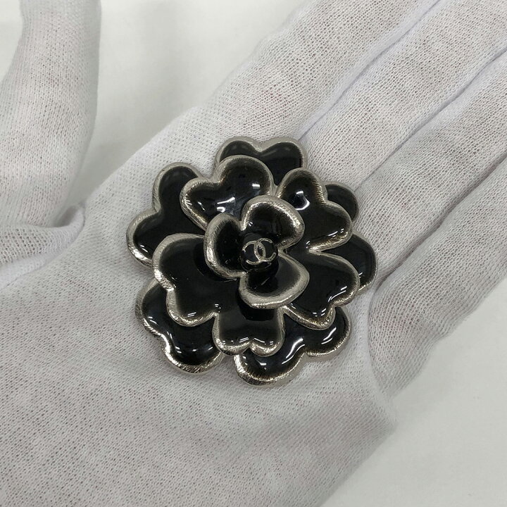 楽天市場】CHANEL□カメリアブローチ ココマーク フラワー ブラック 