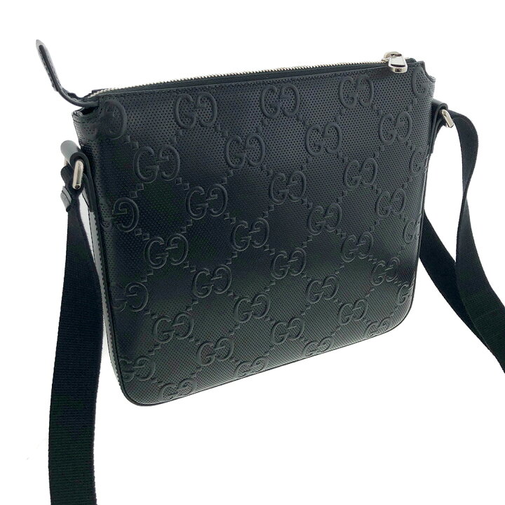 楽天市場】GUCCI メッセンジャーバッグ 406410 GGエンボス レザー 