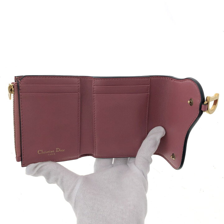 楽天市場】Christian Dior□SADDLE ロータスウォレット S5652CBAA_M64P 