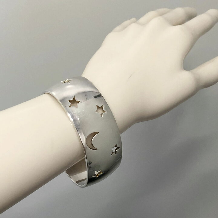楽天市場】HERMES ムーンスター バングル シルバー SV925 SILVER 