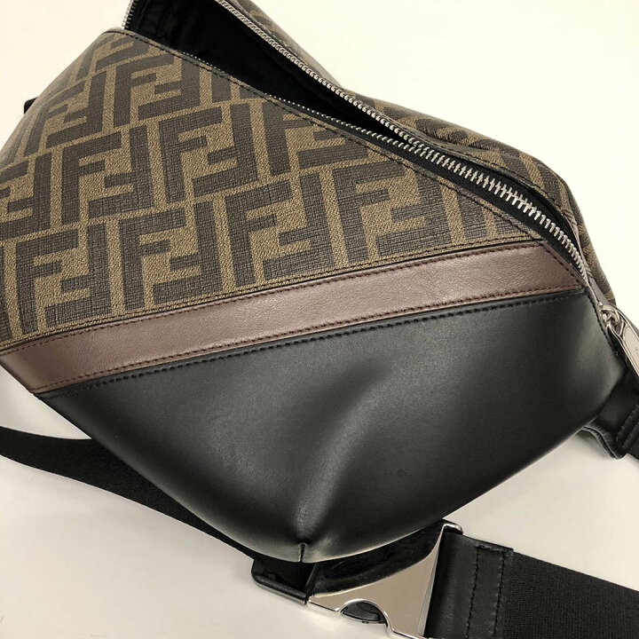 FENDI ダイアゴナル ベルトバッグ 7VA434 A9XS ブラウン バッグ 【楽天  