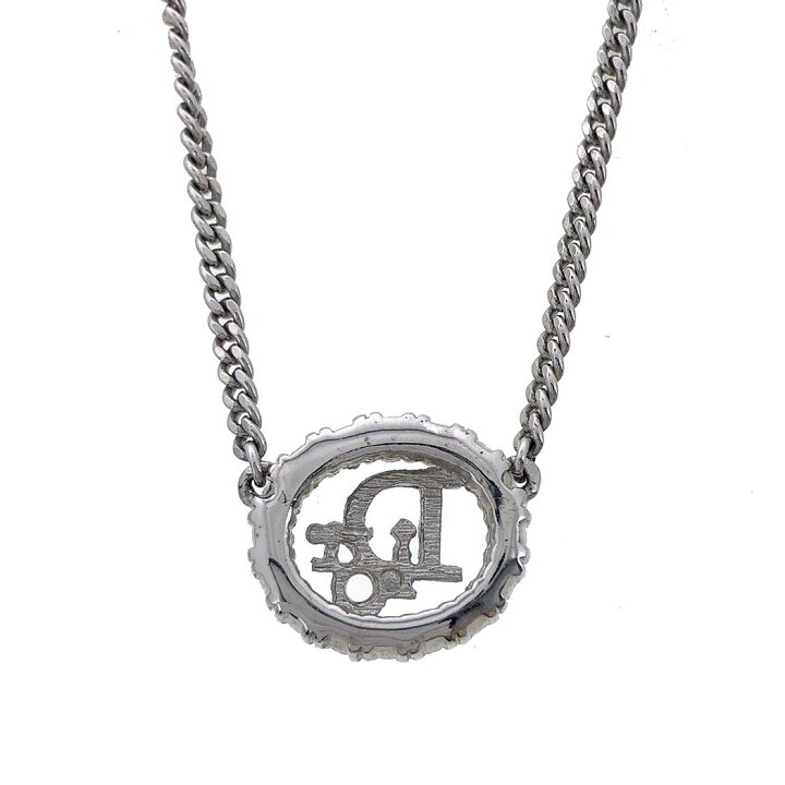 楽天市場】Christian Dior ネックレス オーバルラインストーン CDロゴ 