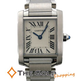 Cartier タンクフランセーズ SM W51008Q3 並行 クォーツ ステンレス カルティエ 腕時計 レディース ウォッチ 女性用 【中古】