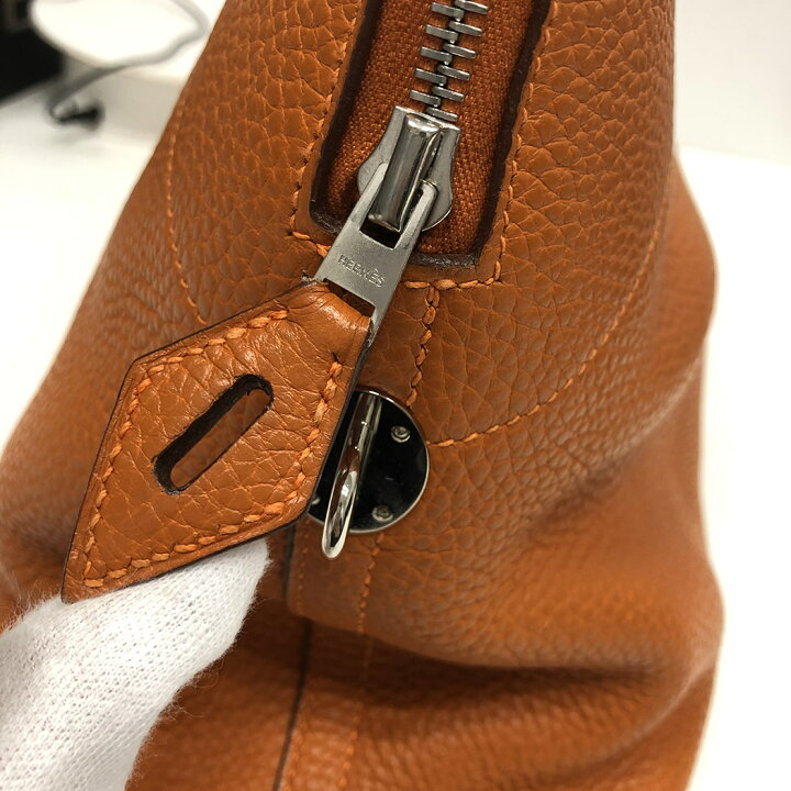 楽天市場】HERMES☆ ボリード35 オレンジ トリヨンクレマンス レザー 