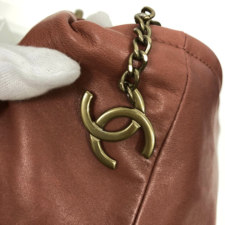 楽天市場】CHANEL□ リングチェーン ワンショルダーバッグ ラムスキン  