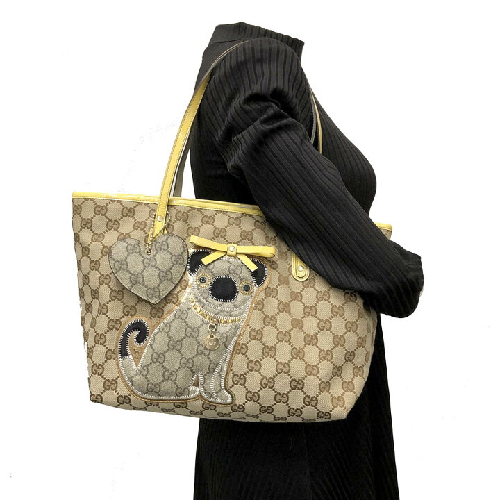 楽天市場】GUCCI トートバッグ 212374 グッチョリ オリバー パグ 子犬  