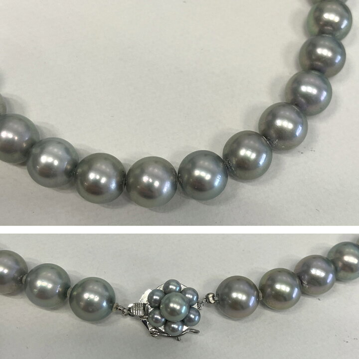 楽天市場】TASAKI□ グレーパール ブラックパール ネックレス 約8.5mm 