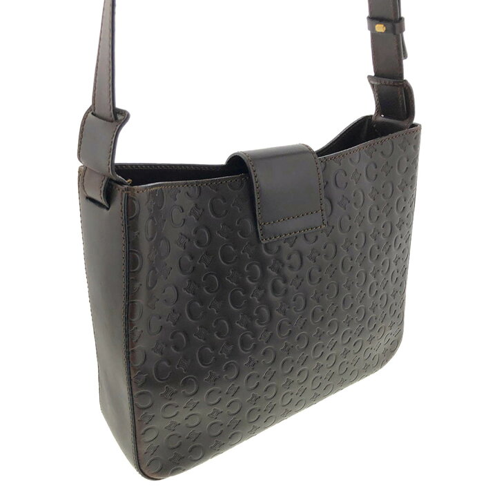 楽天市場】CELINE□ ワンショルダーバッグ Cマカダム レザー 型押し 