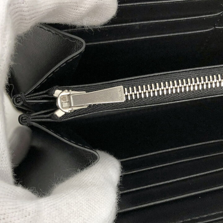 楽天市場】CELINE□ ラージ ジップドウォレット 10B553BEL.38SI グレ  