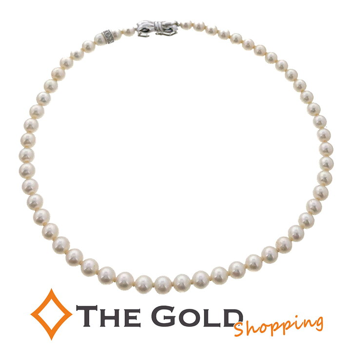 楽天市場】MIKIMOTO パールネックレス 真珠 6.5mm 7.0mm K18ホワイト  