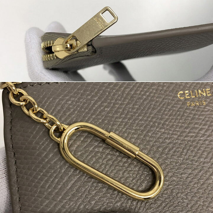 楽天市場】CELINE□キーリング付き コイン＆カードケース グレージュ 