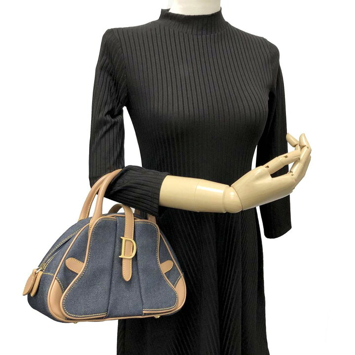 楽天市場】Christian Dior サドルダブル ミニボストンバッグ デニム 