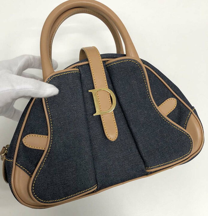 楽天市場】Christian Dior サドルダブル ミニボストンバッグ デニム 