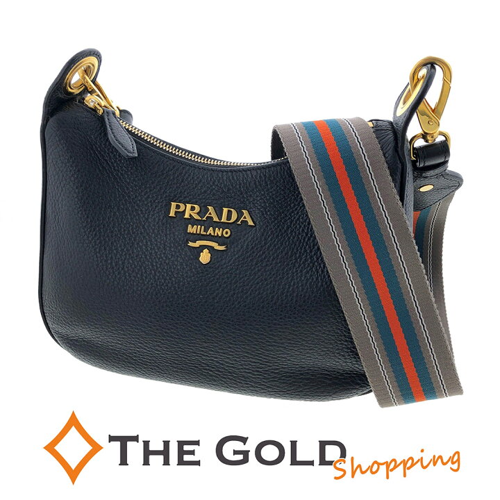 楽天市場】PRADA ショルダーバッグ 1BC180 レザー ブラック マルチ 